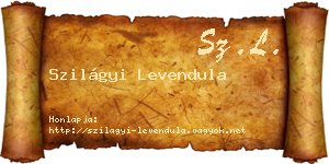 Szilágyi Levendula névjegykártya